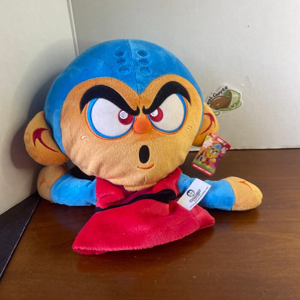 Shao Lu HYPERACTIVE MONKEY Kung Fu Student Plush Hand Puppet New Blue